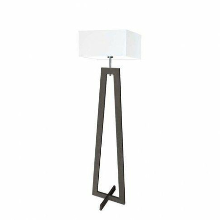 Lampa podłogowa JAWA abażur biały stelaż hebanowy