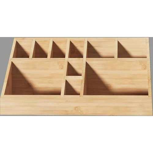 5five simply smart organizer na kosmetyki bambusowy z 10 przegródkami do łazienki lub na biurko