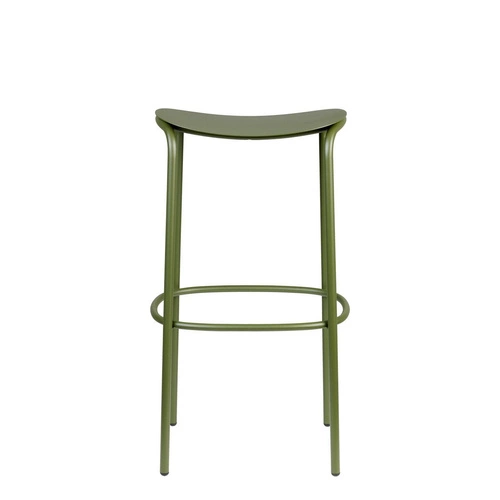 Hoker metalowy Trick zielony 75 cm nowoczesny bez oparcia do kuchni i ogrodu SCAB Design