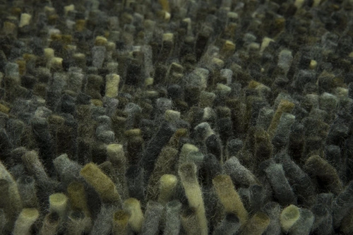 Dywan shaggy do salonu Shaggy Rocks zielony 200x300 nowoczesny wełniany łatwy w czyszczeniu