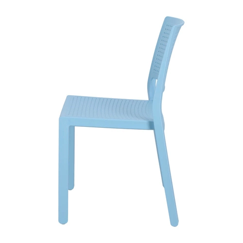 Krzesło ogrodowe z tworzywa sztucznego Emi niebieskie SCAB Design, sztaplowane, łatwe czyszczenie