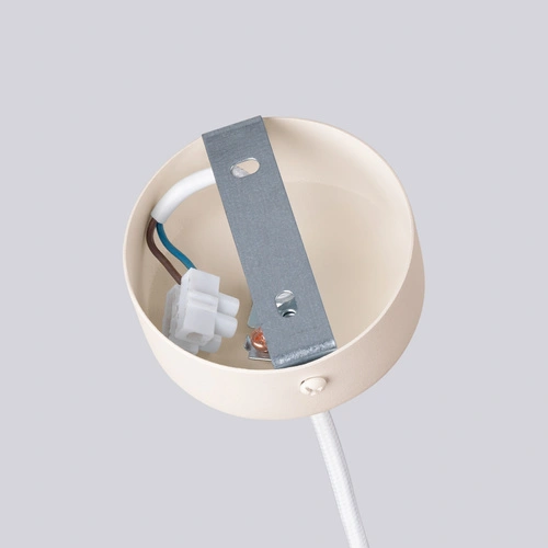 Nowoczesny żyrandol HALO 6 beżowy do salonu i jadalni z aluminium