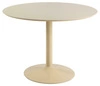 Stół okrągły do jadalni Ibiza 110 cm beżowy nowoczesny na jednej nodze Actona MDF metal