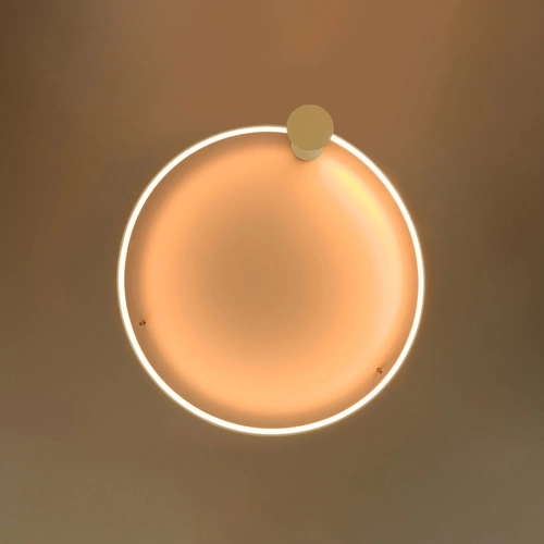 Plafon sufitowy LED RIO 110 złoty nowoczesny do salonu i sypialni Thoro 118 cm