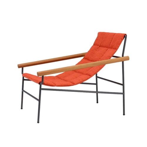 Fotel wypoczynkowy Glam outdoor do ogrodu i na taras, tkanina, styl glamour, z podłokietnikami