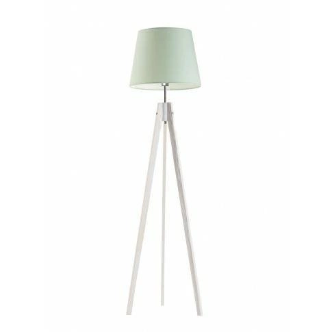 Lampa podłogowa z abażurem ARUBA abażur miętowy stelaż biały