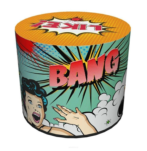 Pufa okrągła PinUp Intesi kolorowa nowoczesna do salonu i sypialni z zdejmowanym pokrowcem