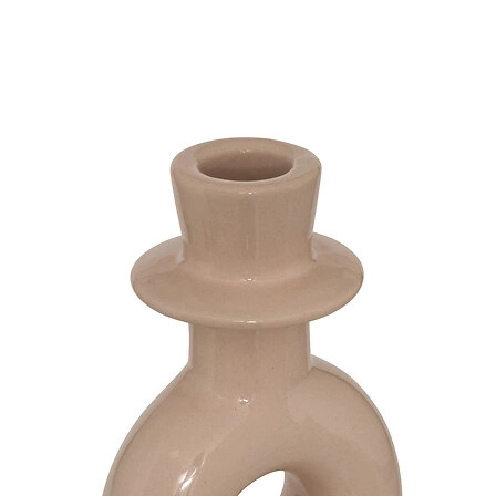 Zestaw 2 świeczników Mala beżowy/zielony