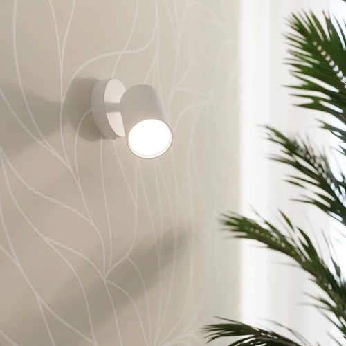 Plafon sufitowy LEMMI 2 biały minimalistyczny metalowy z ruchomym kloszem do salonu SOLLUX