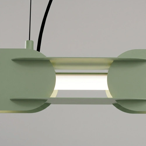 Lampa wisząca LED CHAIN 158 szałwiowa nowoczesna nad wyspę