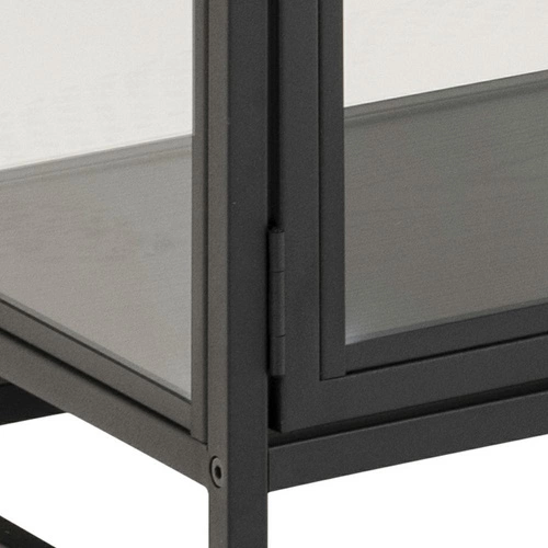 Witryna Seaford czarna niska szeroka