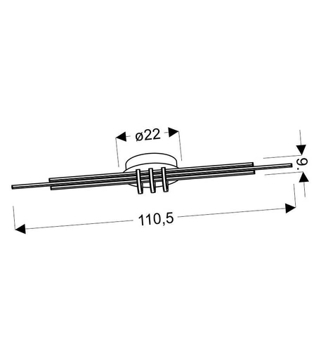 Plafon LED Naksos złoty 110 cm nowoczesny do salonu i jadalni CANDELLUX glamour