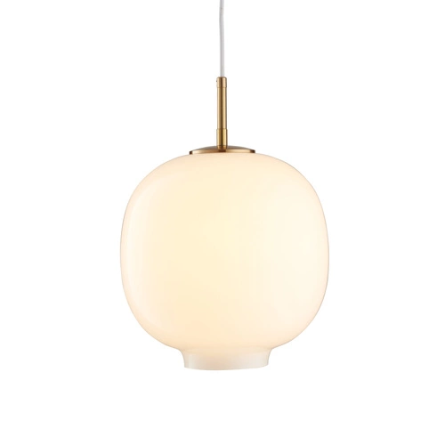 Lampa wisząca kula BONI biała 25 cm szklana do salonu kuchni lub nad stół