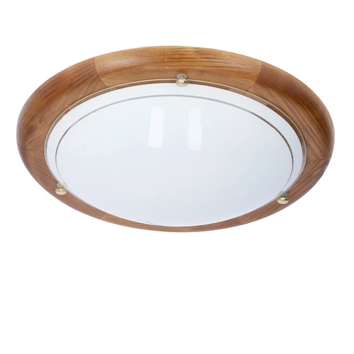 Plafon sufitowy okrągły Candellux 1030 dąb szklany do salonu i kuchni 30 cm
