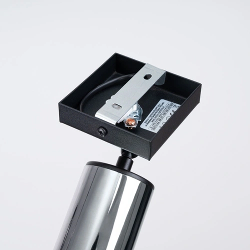 Nowoczesny kinkiet ścienny WINX czarny chrom regulowany metalowy do salonu i sypialni SOLLUX