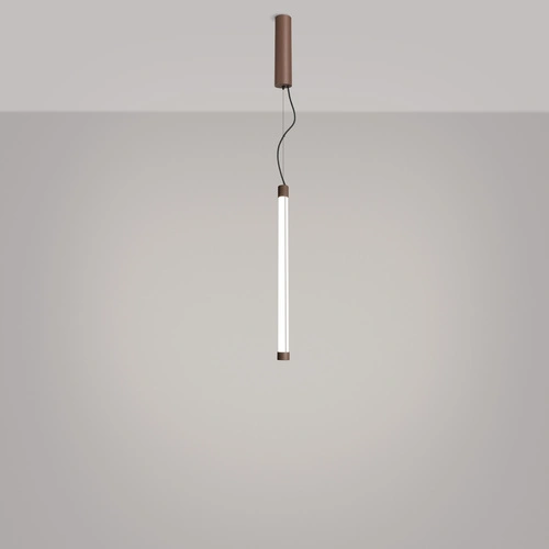 Lampa wisząca TRANG 50 LED brązowa regulowana nad wyspę
