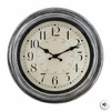 Zegar ścienny Moldi Atmosphera szary 40 cm cichy rustykalny do salonu