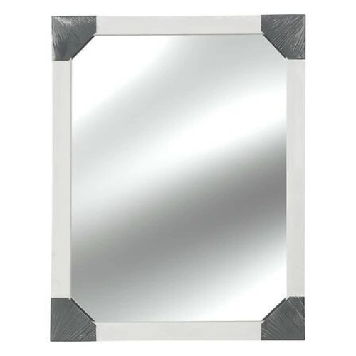 Lustro do przedpokoju First prostokątne białe wiszące nowoczesne 34x44cm 5five