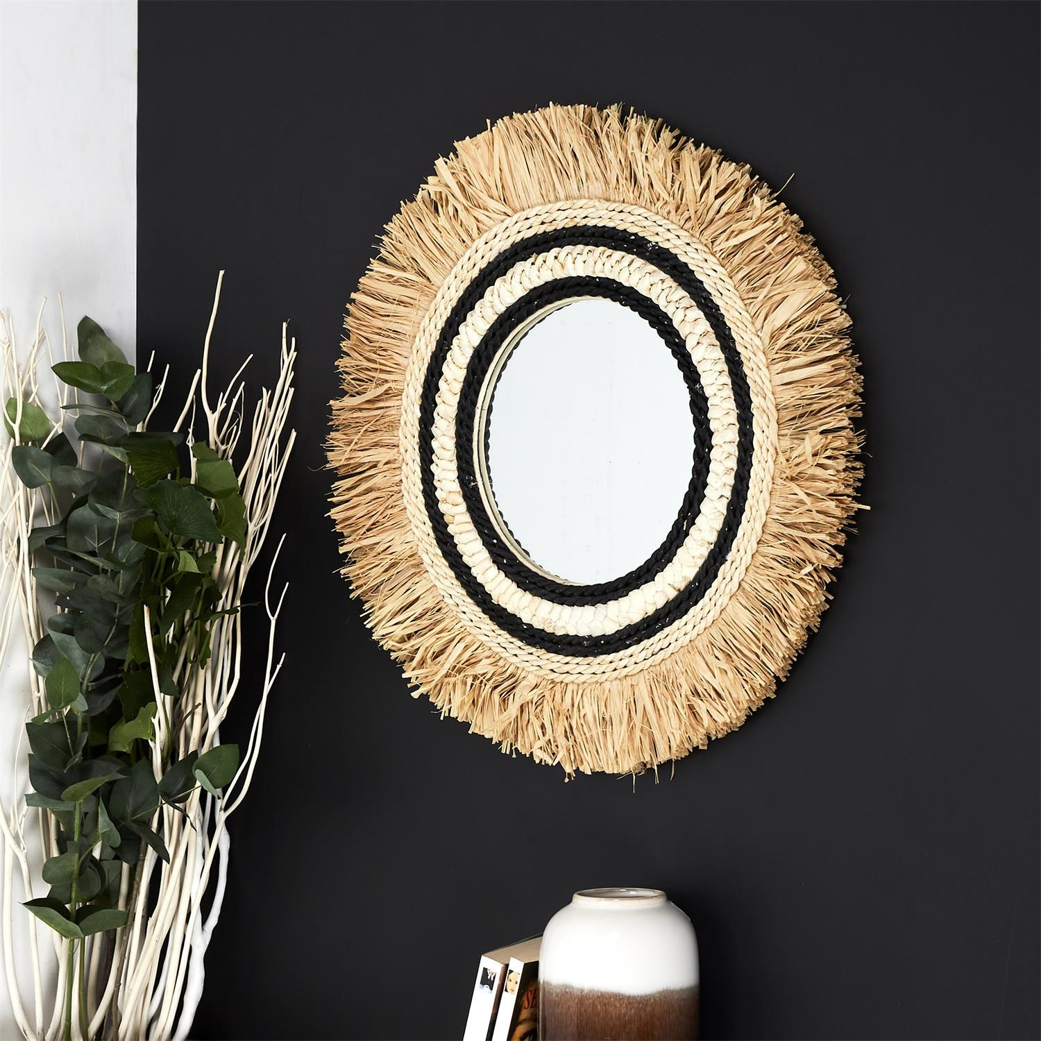 Lustro Kaya boho naturalne okrągłe