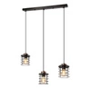 Lampa wisząca Glob czarny+złoty 3x40W  E27 klosz czarny