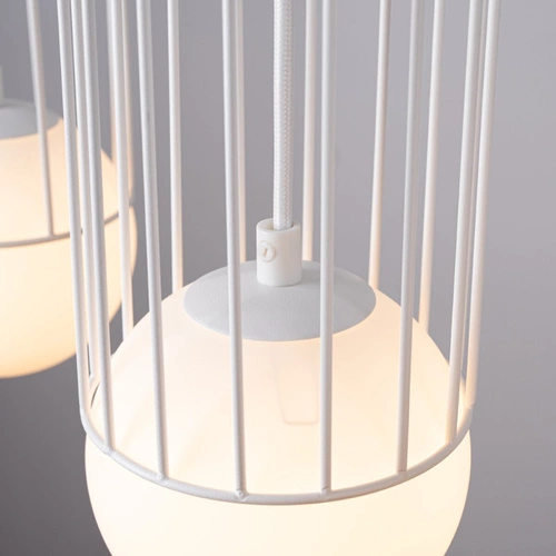 BRINA 3L nowoczesna biała lampa wisząca do salonu i jadalni potrójna SOLLUX