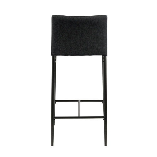 Hoker tapicerowany Demina Actona szary z oparciem nowoczesny do kuchni i wyspy 67 cm