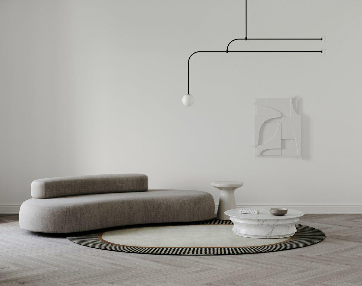 Amber Beige dywan wełniany 200x300 owalny nowoczesny do salonu i sypialni Carpet Decor