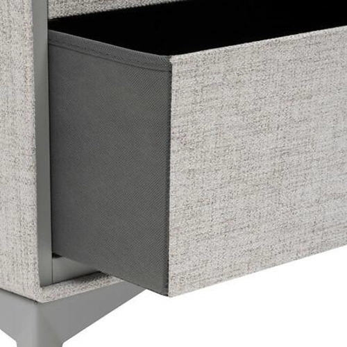 Komoda Granite szara z 4 szufladami na nóżkach nowoczesna do salonu i sypialni 64 cm 5five