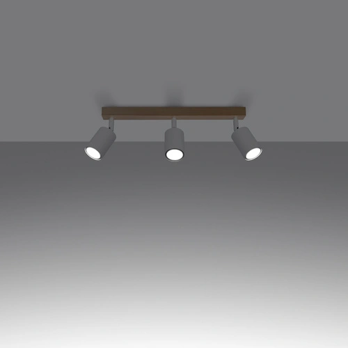 Plafon nowoczesny VERDO 3L biały metalowy z regulacją do salonu i kuchni SOLLUX LIGHTING