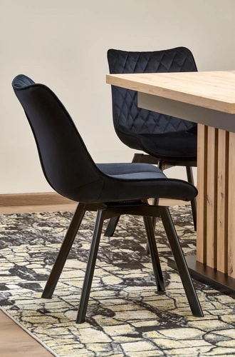 Stół rozkładany do jadalni Lamis 130-180x80 cm nowoczesny dąb artisan na jednej nodze Intesi