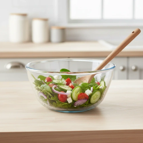Miska do mieszania z pokrywką szklana