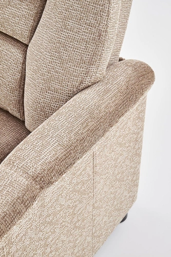 Fotel rozkładany do salonu Dumont beżowy nowoczesny relax Intesi tapicerowany regulowany