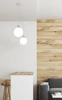 Lampa wisząca Oden chromowy 1x40W G9  klosz biały 15cm