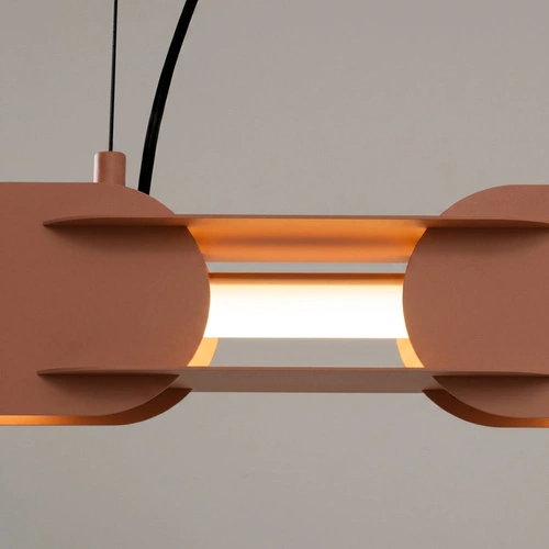 Lampa wisząca LED CHAIN 91 mocca nowoczesna nad stół do jadalni