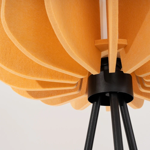 Lampa podłogowa nowoczesna MULA 45 żółta z filcowym abażurem do salonu