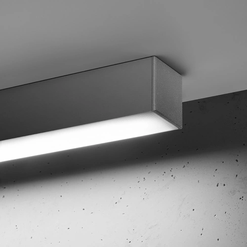 Plafon sufitowy LED Pinne 90 szary nowoczesny do salonu, kuchni lub przedpokoju