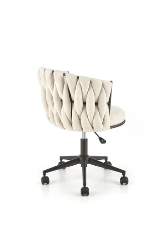 Fotel biurowy ergonomiczny Natol beżowy obrotowy z regulacją wysokości glamour do biura