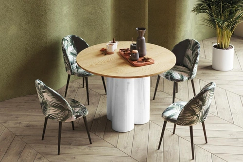 Stół okrągły Garner do jadalni nowoczesny dąb artisan 100 cm
