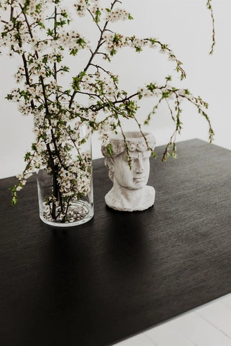 Stół rozkładany do jadalni BORD czarny dąb 120-180x80 cm nowoczesny NORDIFRA