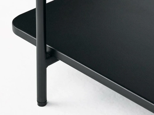 Stolik kawowy Yuba do salonu nowoczesny metalowy czarny 110x55 cm