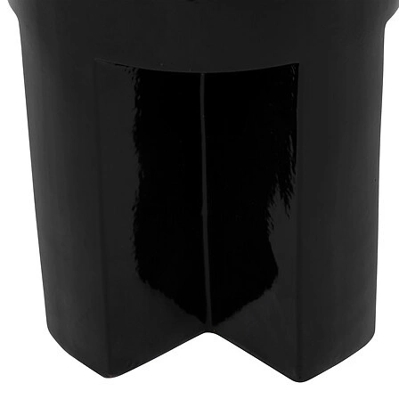 Stolik kawowy Kriz okrągły czarny ceramiczny połysk nowoczesny do salonu Atmosphera 34 cm