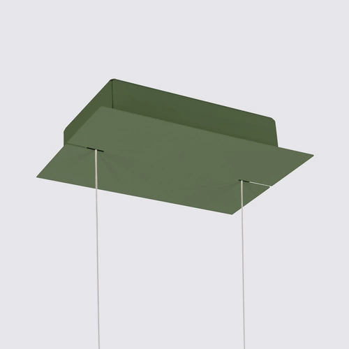 Lampa wisząca LED RIO zielona oliwka nowoczesna do jadalni nad stół 55 cm