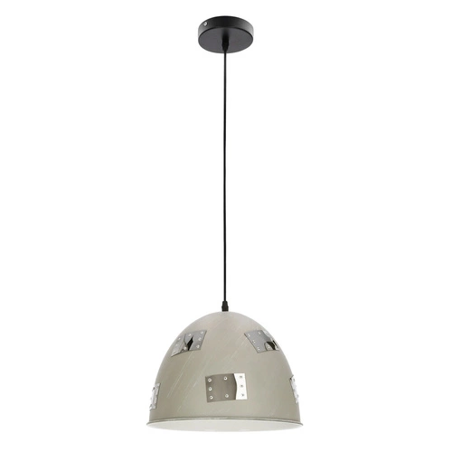 Lampa wisząca Patch 30 1x60W E27 szary + chromowany dekor