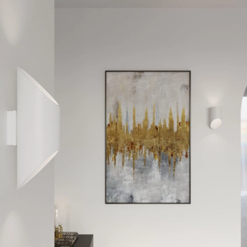 Kinkiet ścienny Penne 30 cm nowoczesny biały aluminiowy do salonu i sypialni Sollux