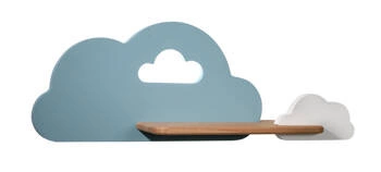 Kinkiet ścienny Cloud LED 5W 4000K z półką niebieski klasyczny do pokoju dziecięcego CANDELLUX