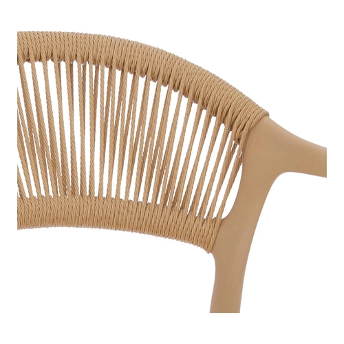 Krzesło Osma beżowe Intesi z polipropylenu boho sztaplowane łatwe czyszczenie