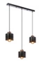 Lampa sufitowa Olena czarna 3x60W E27  klosz czarny