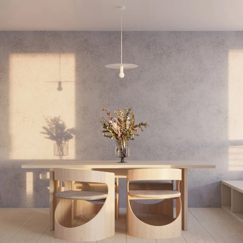 Lampa sufitowa FLAVIO biała nowoczesna metalowa do salonu kuchni lub nad stół