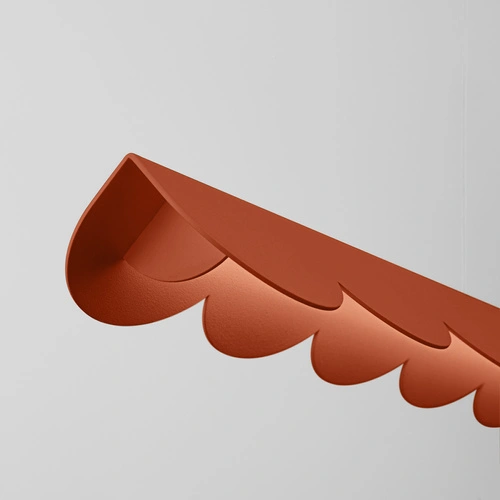 Lampa wisząca LED BISCUIT ochra czerwona nad stół do salonu