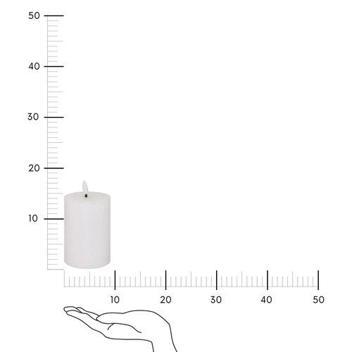 Świeca LED dekoracyjna Molia biała parafinowa 13 cm Atmosphera do salonu
